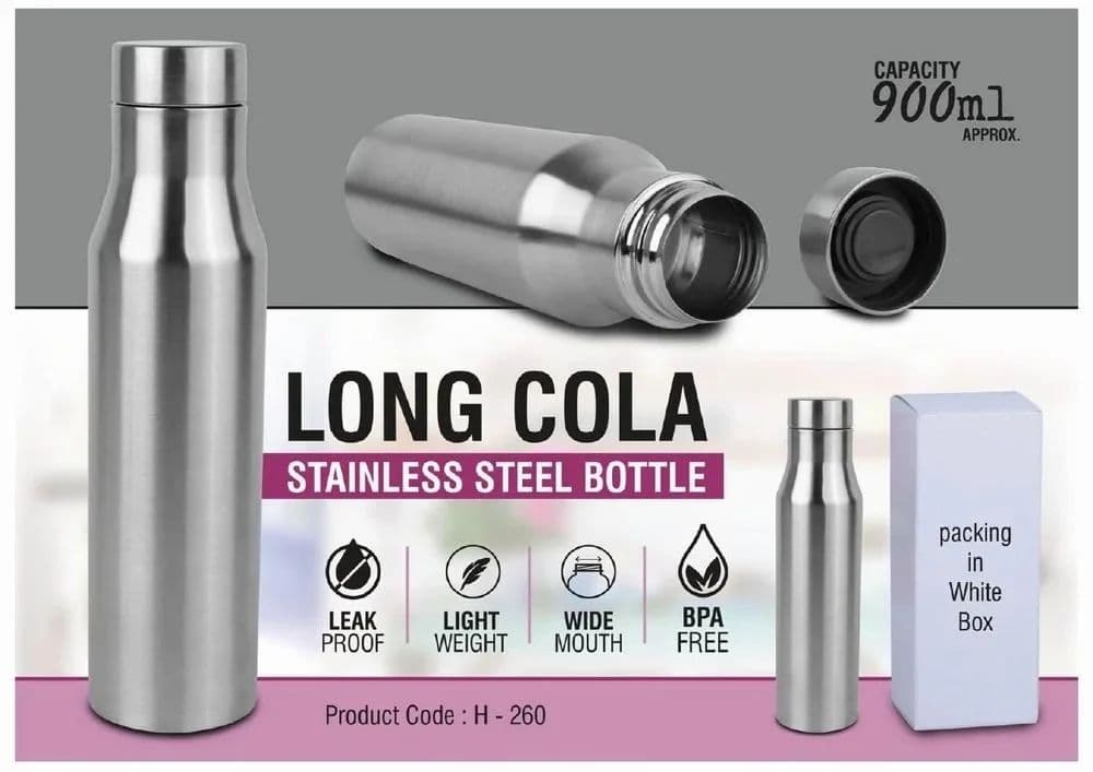 Long Cola stainless steel water bottle
